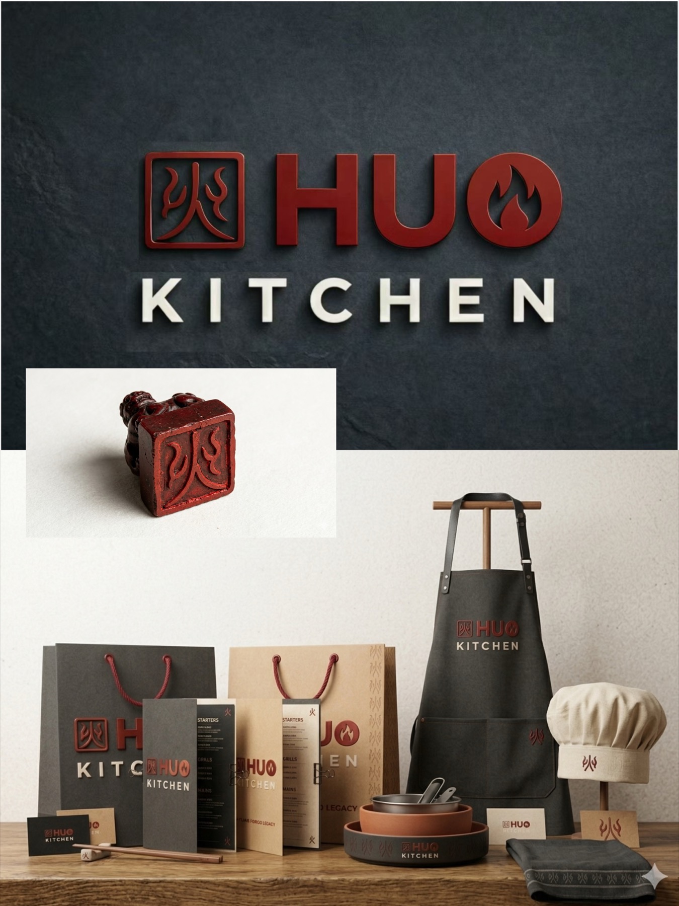 HUO Kitchen 新 Logo 与品牌系统