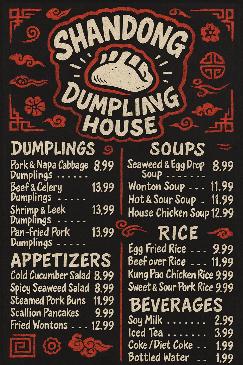 Red Atlanta street-style menu direction